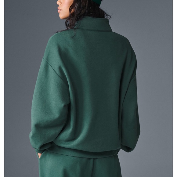ALO Yoga Accolade 1/4 zip pullover winter ivy - Picture 4 of 8